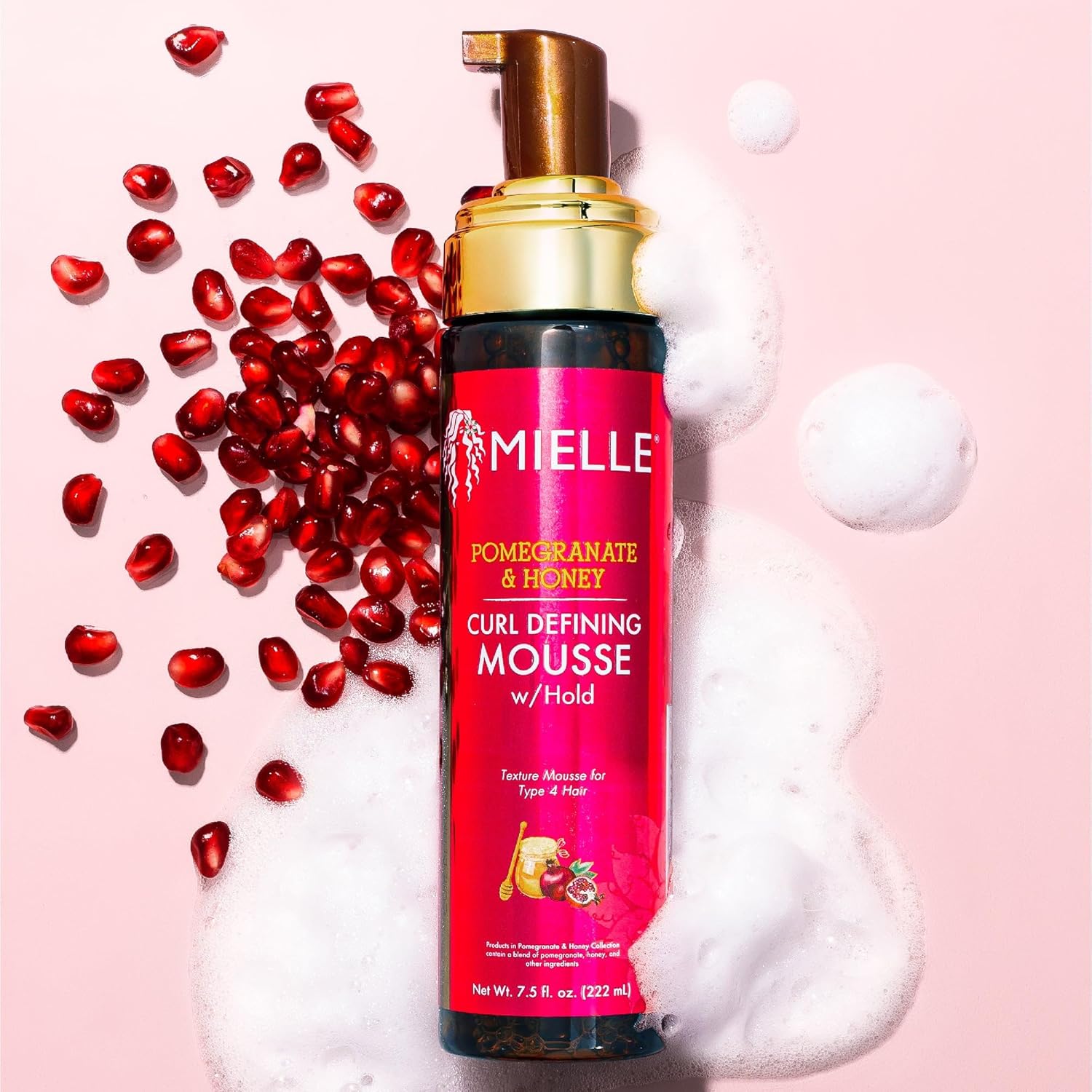 Mielle Organics Mielle Pomegranate & Honey Curl Defining Mousse with hold - Hold Level 4, 222 mlMielle Organics850001265300Hair StylingHair Styling