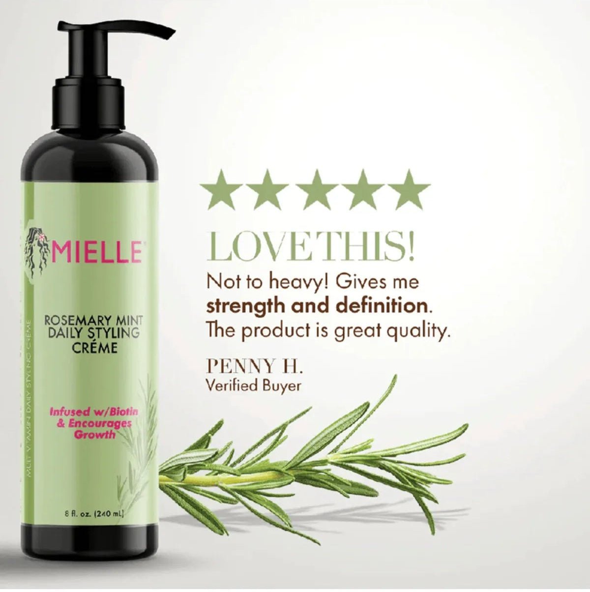 Mielle Organics Rosemary Mint Multi - Vitamin Daily Styling Creme, 240 mlMielle Organics854102006787Hair StylingHair Styling