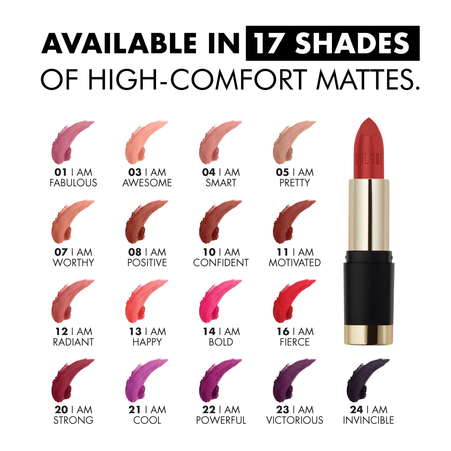 Milani Bold Color Statement Matte Lipstick, Vegan, Cruelty - Free Bold Color Lipstick with a Full Matte FinishDealzlot717489400220LipstickLipstick