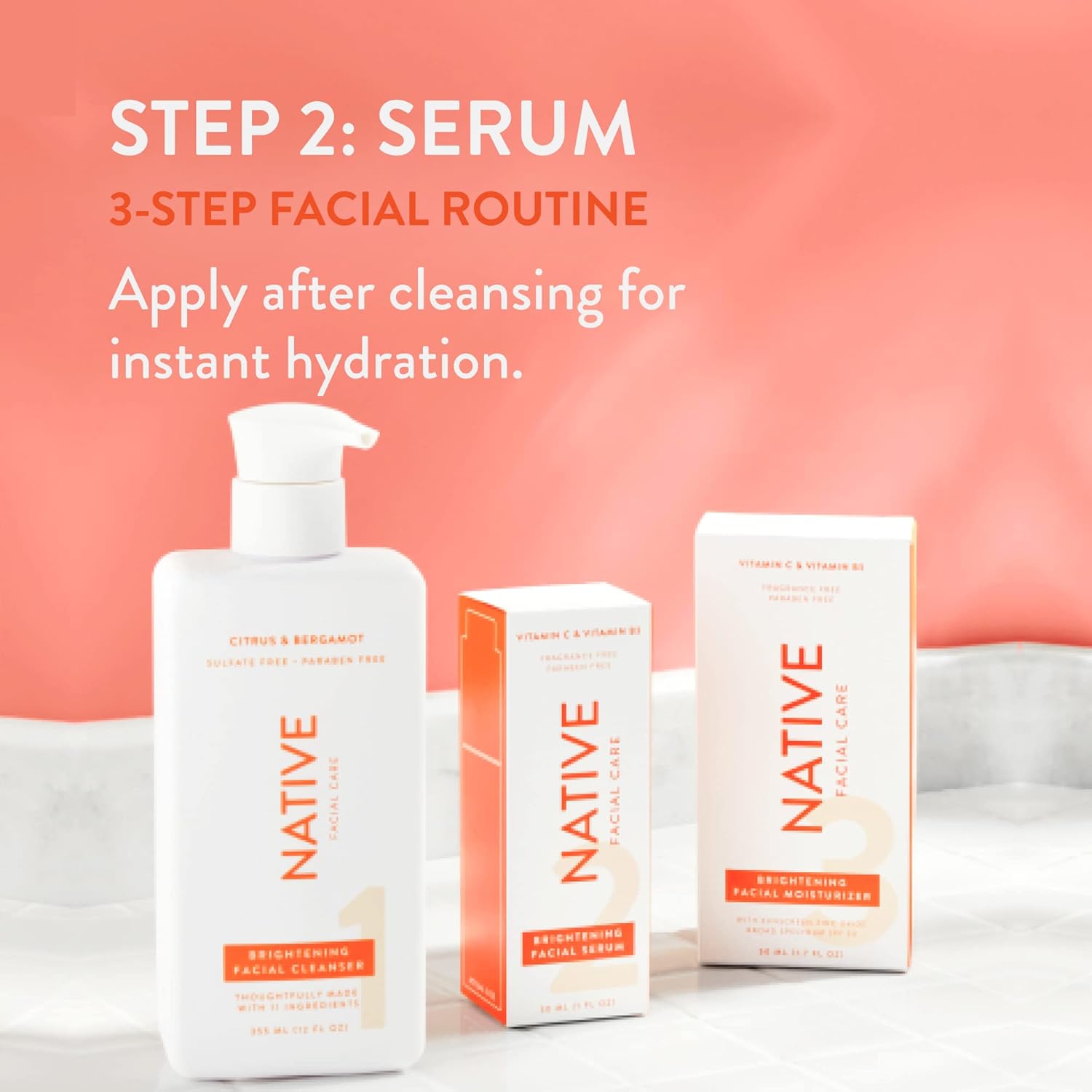 Native Facial Care Serum Contains Naturally Derived Ingredients, Fragrance - Free - 30mlNative81215403537Face SerumFace Serum