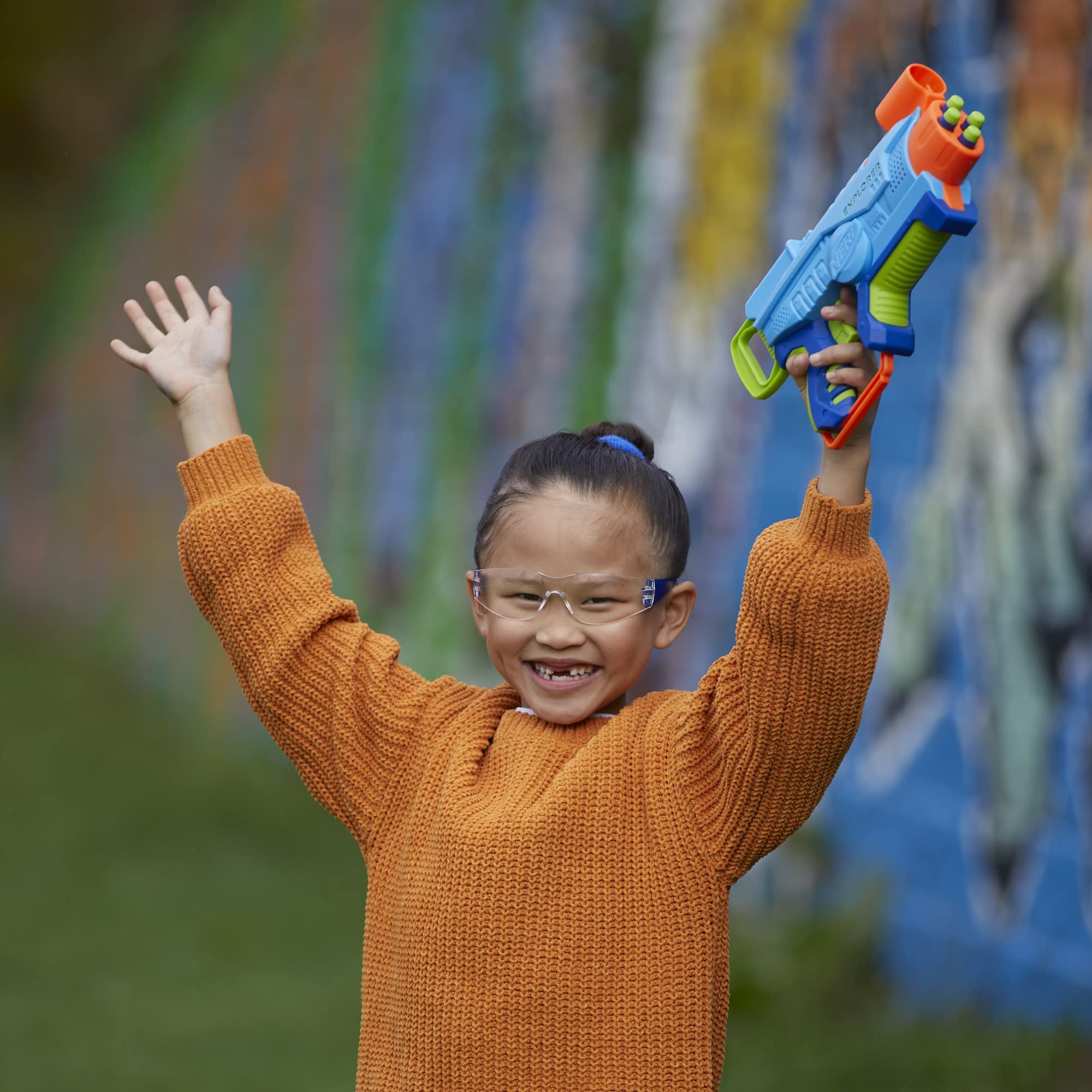 NERF Elite Junior Explorer Easy - Play Toy Foam Blaster, 8 Darts for Kids Outdoor Games, Ages 6 & UpNerf195166206929Toy GunToy Gun