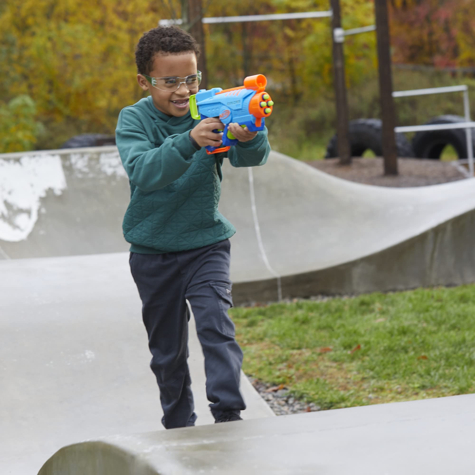 NERF Elite Junior Explorer Easy - Play Toy Foam Blaster, 8 Darts for Kids Outdoor Games, Ages 6 & UpNerf195166206929Toy GunToy Gun