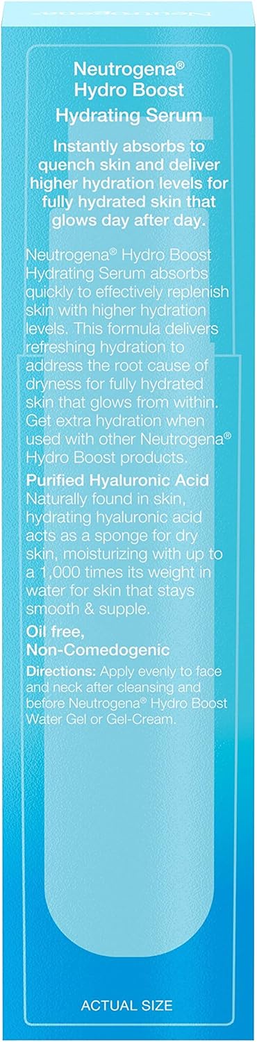 Neutrogena Hydro Boost Hyaluronic Acid Hydrating Face Serum for Dry Skin, Oil - Free and Non - Comedogenic - 30 mlNeutrogena070501100134Face SerumFace Serum