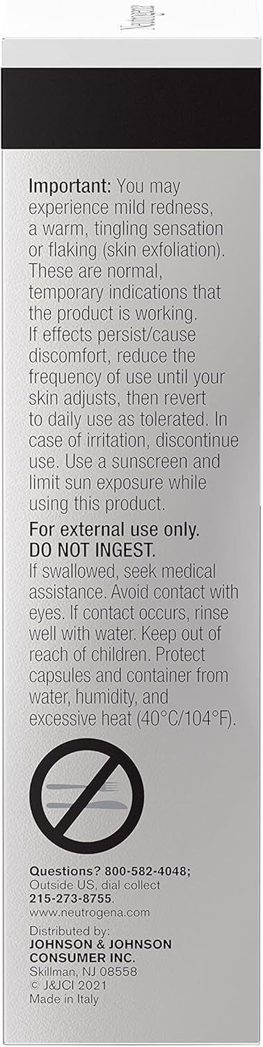 Neutrogena Rapid Wrinkle Repair Retinol Face Serum Capsules, Fragrance - Free Daily Facial Serum with Retinol that fights Fine Lines, Wrinkles, Dullness, Alcohol - Free & Non - Greasy, 30 ctNeutrogena070501194195Face SerumFace Serum