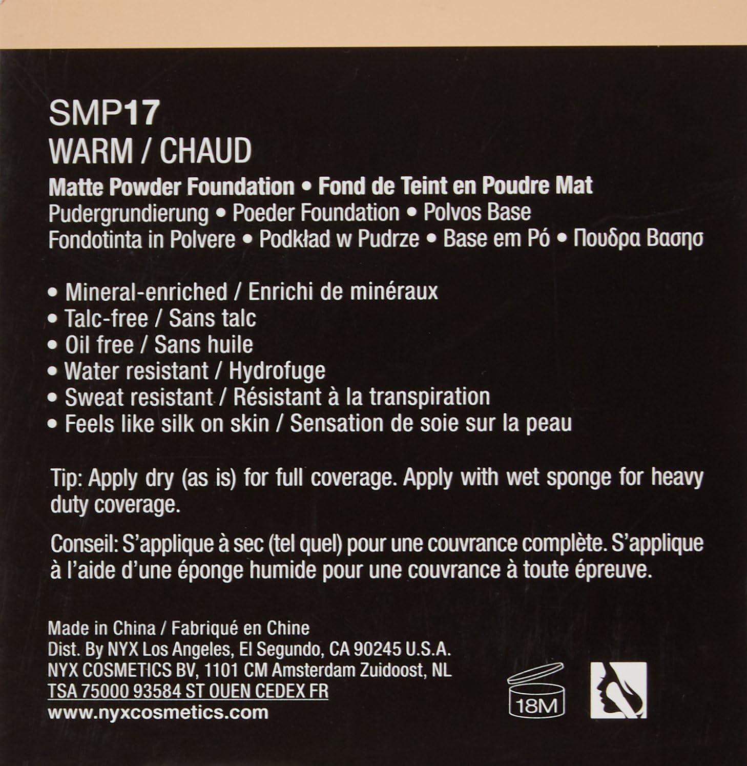 NYX PROFESSIONAL MAKEUP Stay Matte But Not Flat Powder Foundation - 7.5 gNYX PROFESSIONAL MAKEUP800897808082FoundationFoundation
