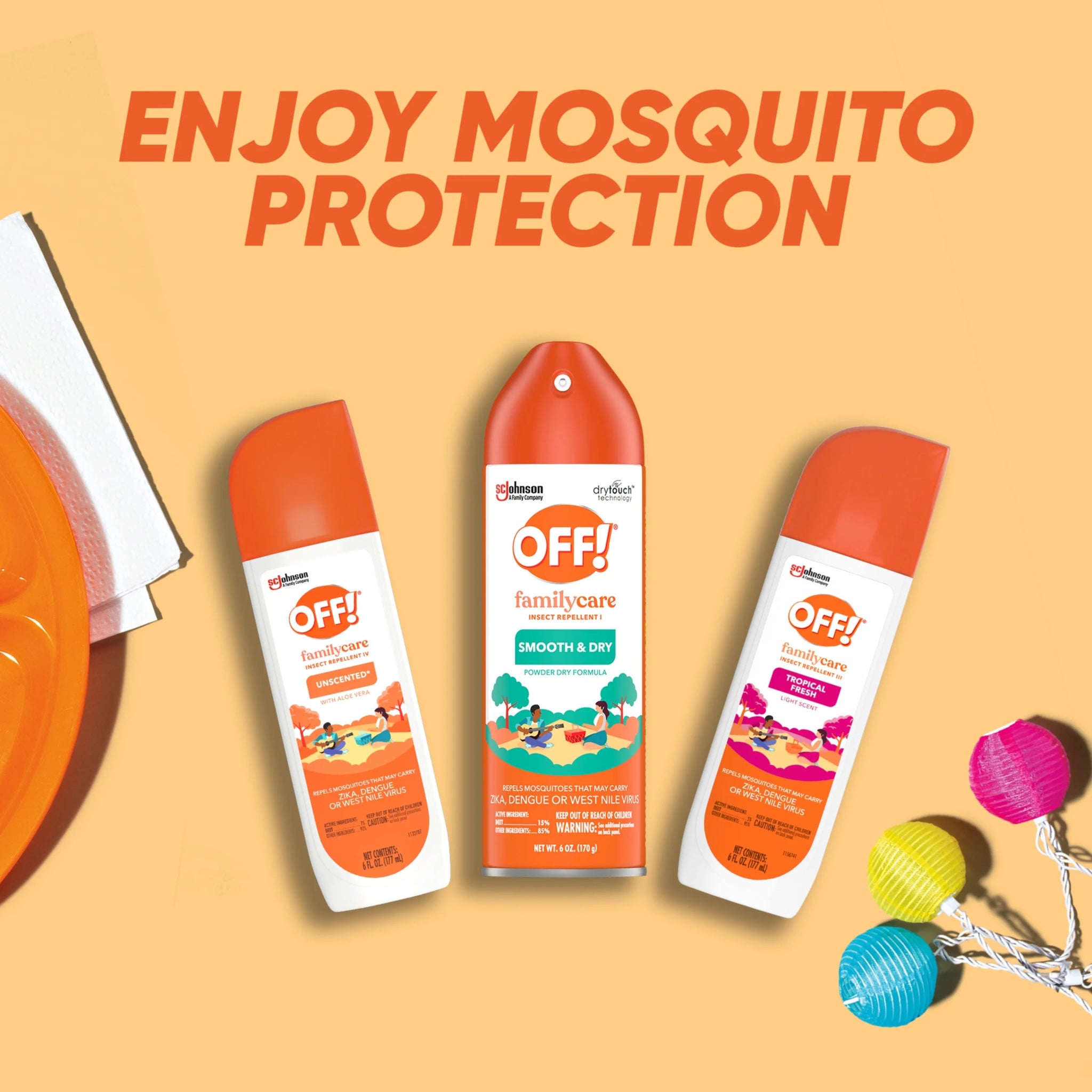 OFF! FamilyCare Insect Repellent III, Tropical Fresh, Non - Greasy Bug Spray - 177 gOFF!Insect RepellentInsect Repellent