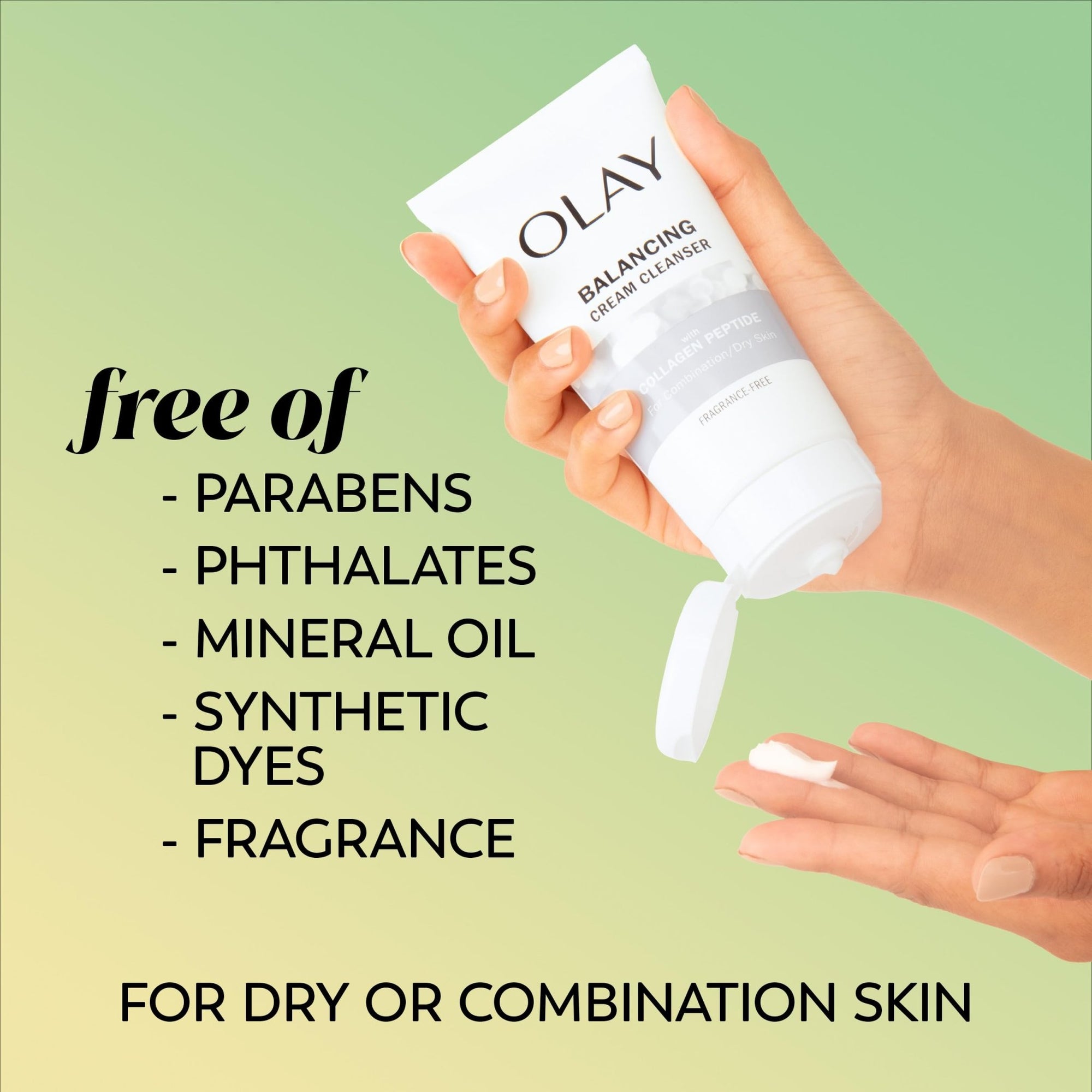 Olay Balancing cream cleanser with Collagen Peptide, Firming Cream Cleanser Face Wash, Fragrance - free - 150 MlOlay075609199974CleanserCleanser