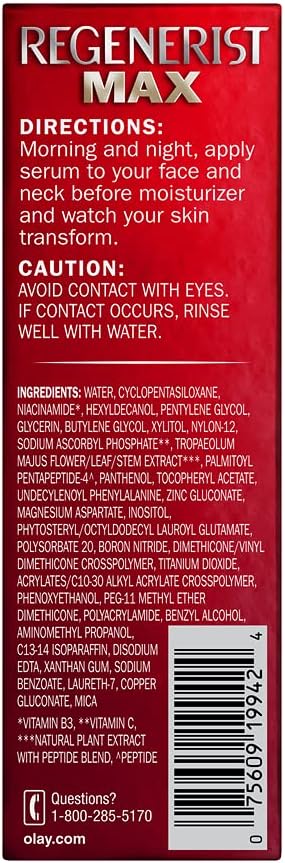 Olay Regenerist MAX Hydration Serum with Hyaluronic Acid - 40 mlOlay075609199431Face SerumFace Serum