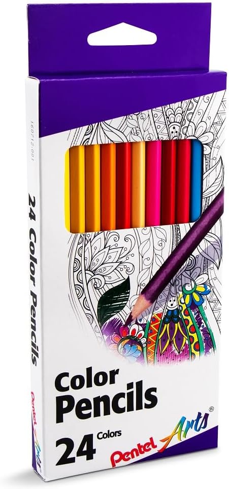 Pentel COLORED PENCIL SET OF 24Pentel072512245651Colored PencilsColored Pencils