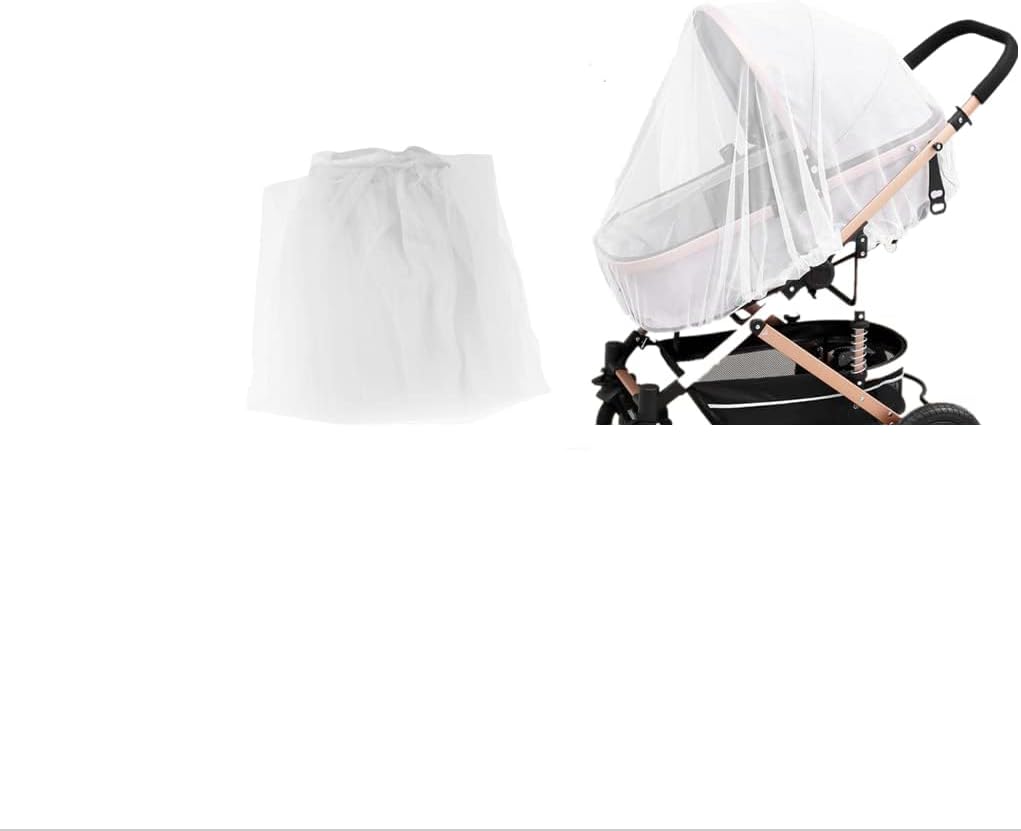 Pfive Baby Stroller Mosquito Net, Insect Netting Durable for Baby Car seat Cover and Cradles,Stroller Mosquito Net for Baby Mesh Net Cover for Stroller (White)PfiveMosquito NetMosquito Net