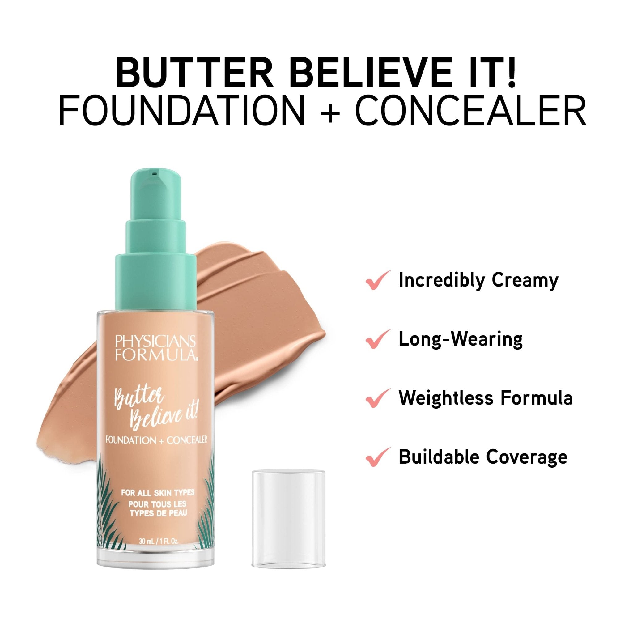 Physicians Formula Murumuru Butter Believe It! Foundation + Concealer - 30 mlPhysicians Formula044386117594FoundationFoundation