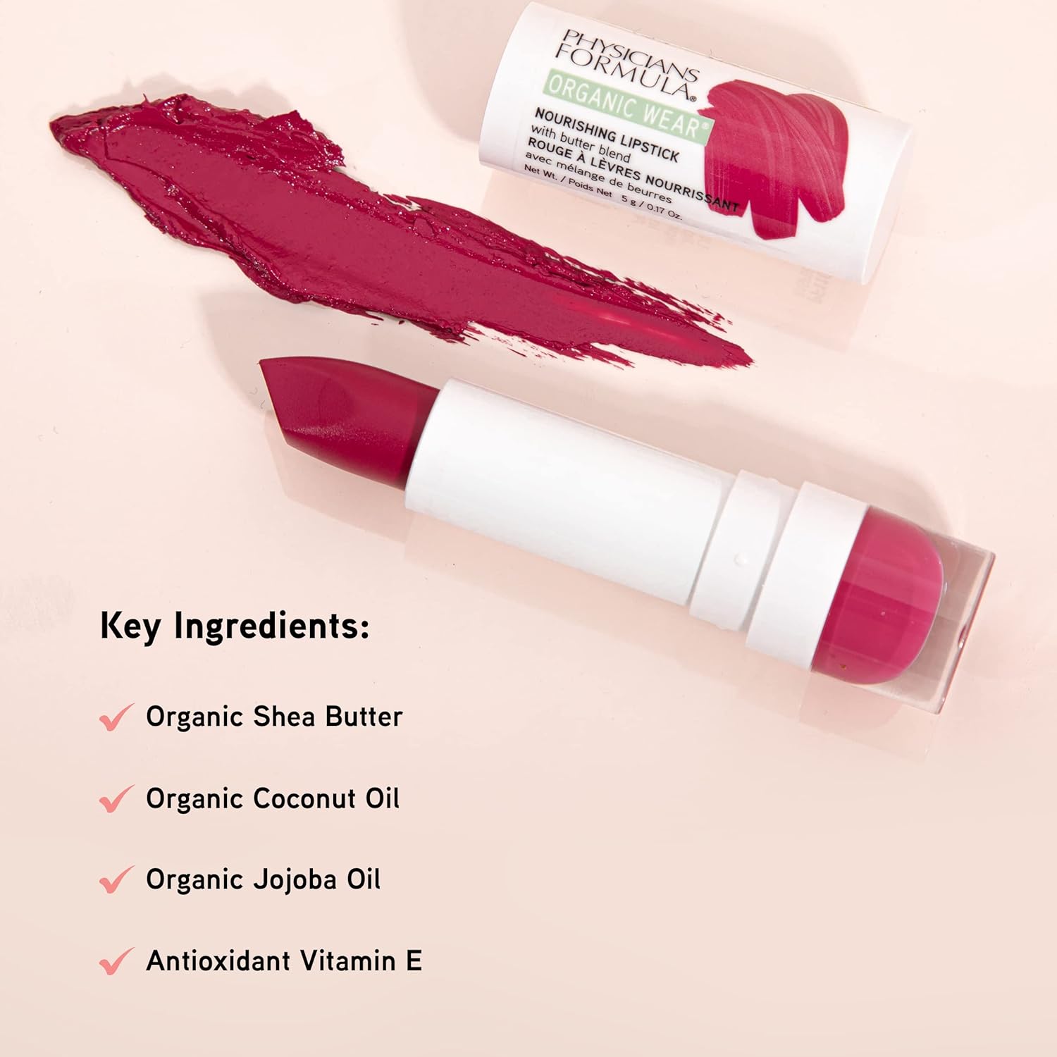 Physicians Formula Organic Wear All Natural Nourishing LipstickPhysicians Formula044386110748LipstickLipstick
