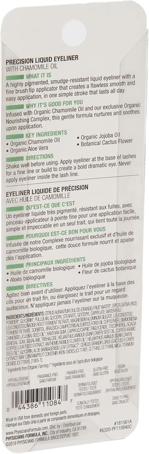 Physicians Formula Organic Wear Precision Liquid EyelinerPhysicians Formula044386110847EyelinerEyeliner