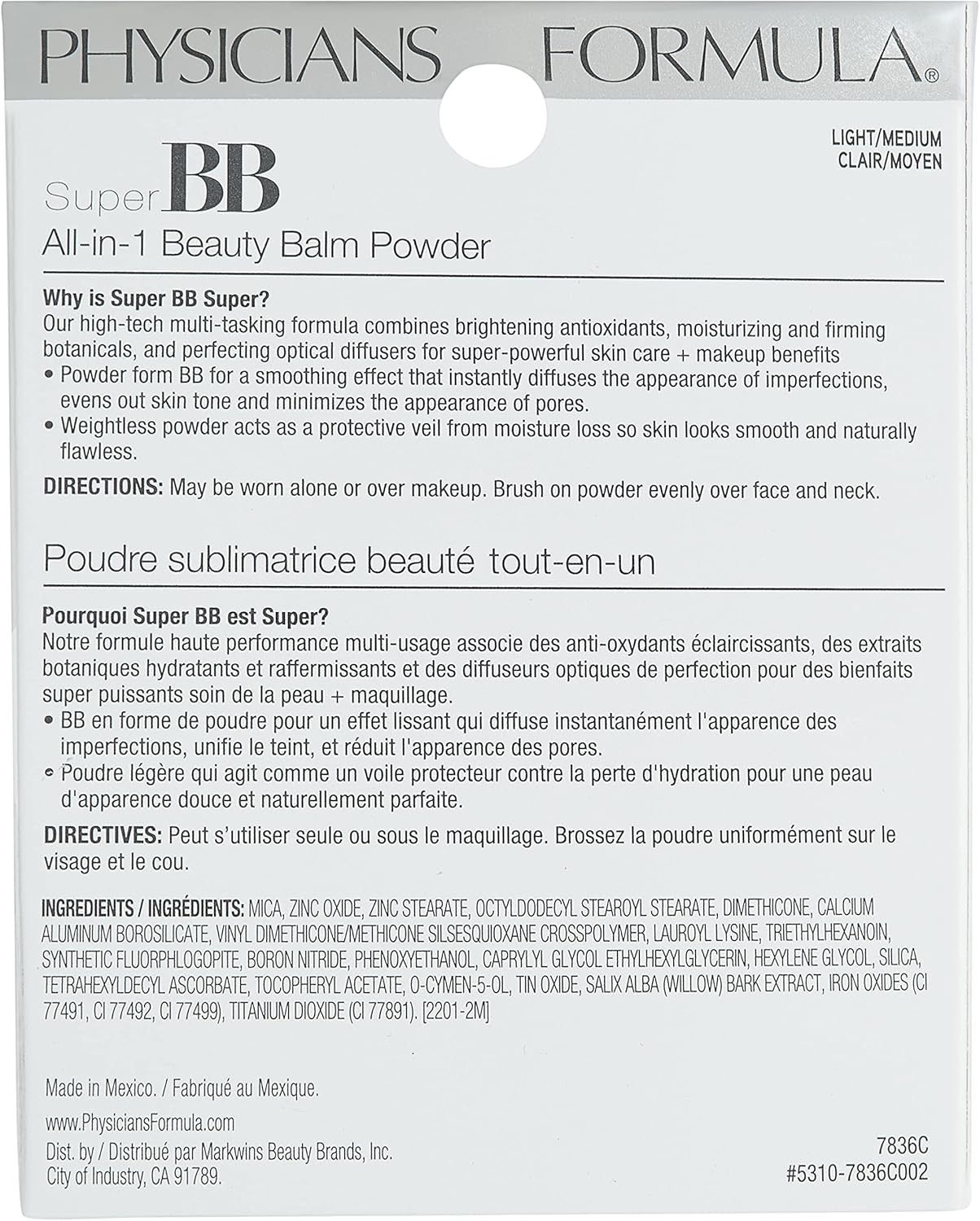 Physicians Formula Super BB Powder - Medium BeigePhysicians Formula044386078369Face PowderFace Powder
