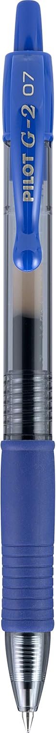 Pilot G2 Premium Gel Roller Pens, Fine Point 0.7 mm, Blue, Pack of 2Pilot823019726989PenPen