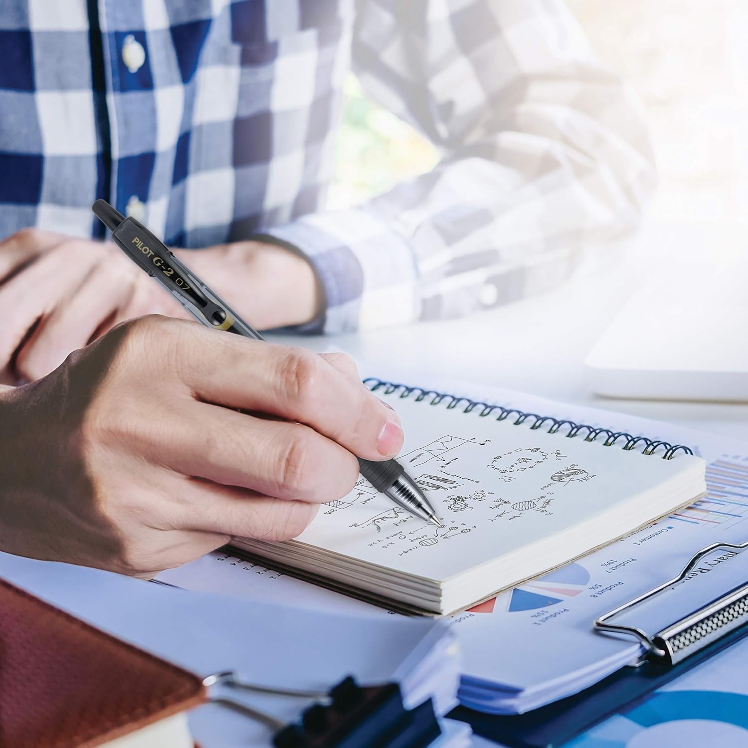 Pilot G2 Premium Gel Roller Pens, Fine Point 0.7 mm, Blue, Pack of 2Pilot823019726989PenPen