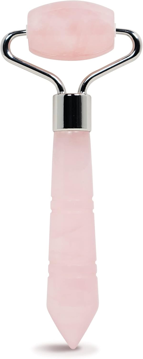 Plum Beauty Mini Rose Quartz Facial Roller, Skin Care Face Roller Reduces Under - Eye Puffiness and Dark CirclesPlum Beauty843445029751Facial RollersFacial Rollers