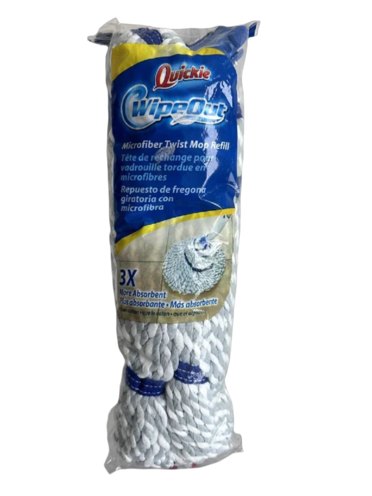 QUICKIE 720362M - 4 Wipeout Twist Mop RefillQUICKIE071798723624Mop HeadsMop Heads