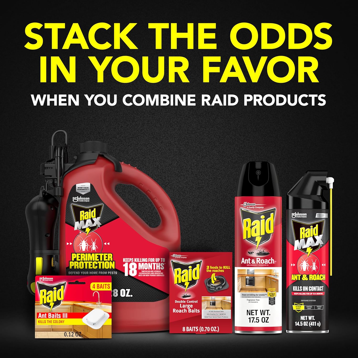 Raid Ant and Roach Aerosol Killer - Lemon Scent, 17.5 OzRaidB003V04OIAInsect KillerInsect Killer