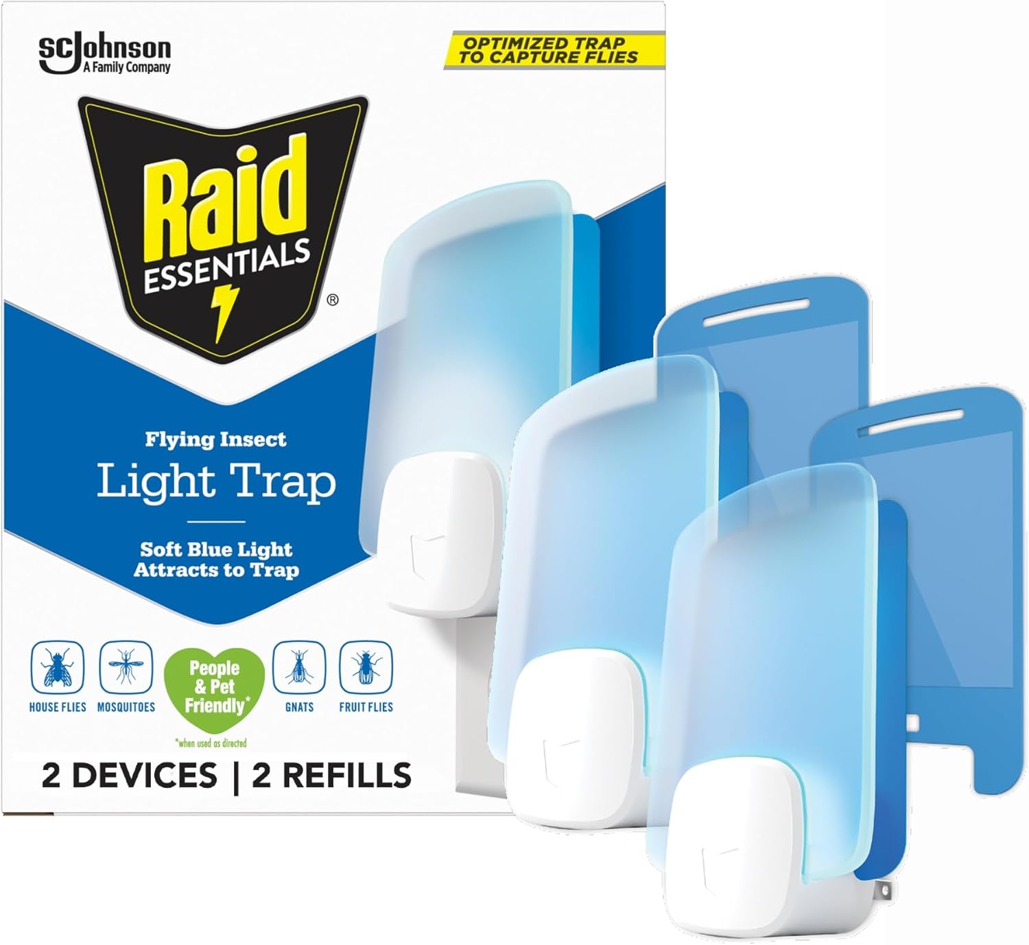 Raid Essentials Flying Insect Light Trap Refills, 2 Light Trap Refill CartridgesRaid046500032301Flying Insect Light TrapFlying Insect Light Trap