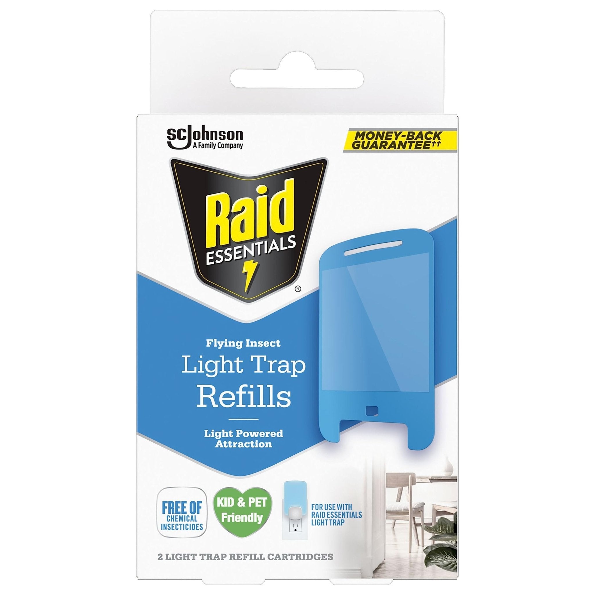 Raid Essentials Flying Insect Light Trap Refills, 2 Light Trap Refill CartridgesRaid046500032301Flying Insect Light TrapFlying Insect Light Trap