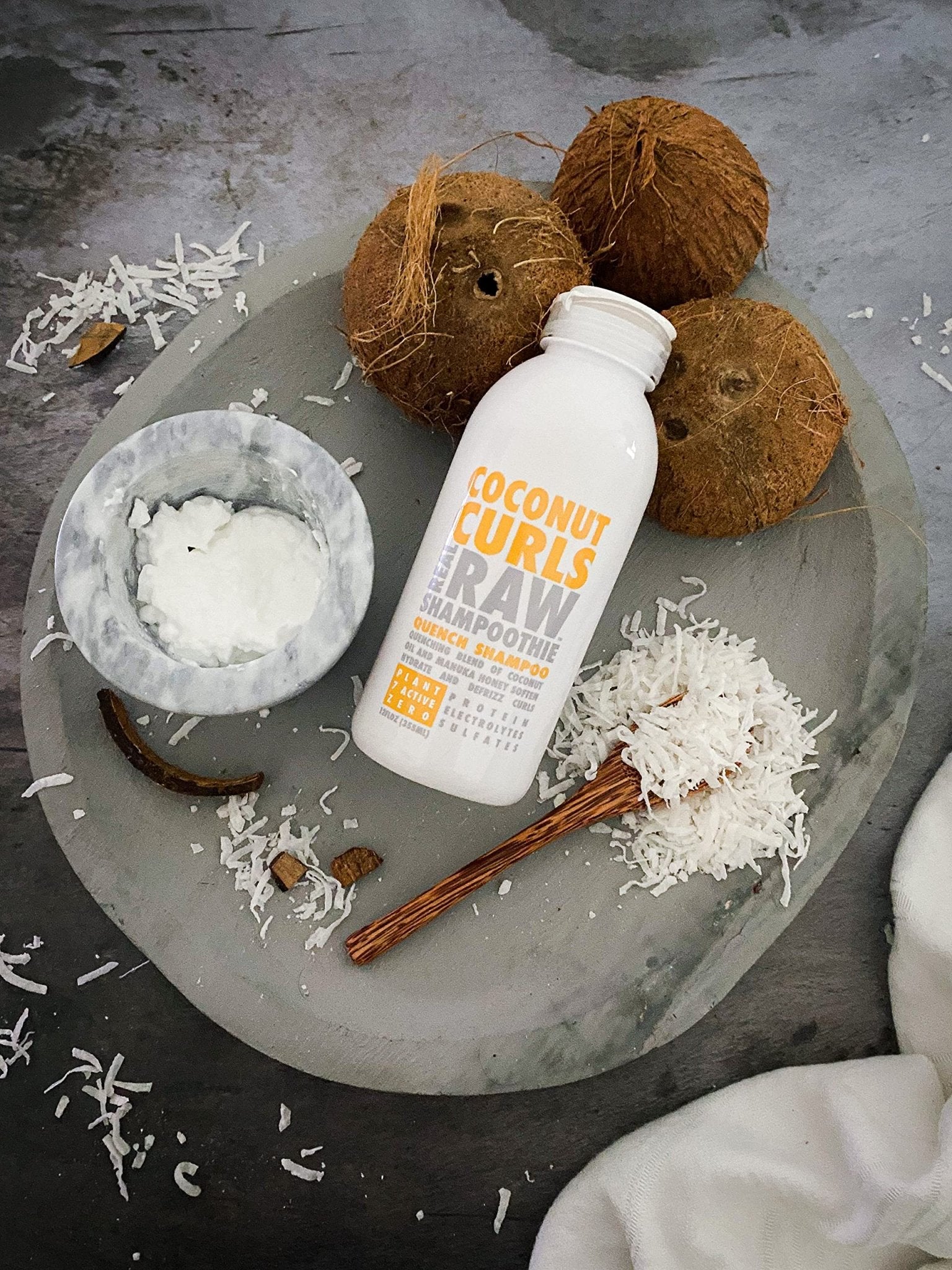 Real Raw Coconut Curls Quench Shampoo - Hydrate, Enhance, Define Curls - Defrizz and Detangle - 355 mlReal Raw854554006052ShampooShampoo