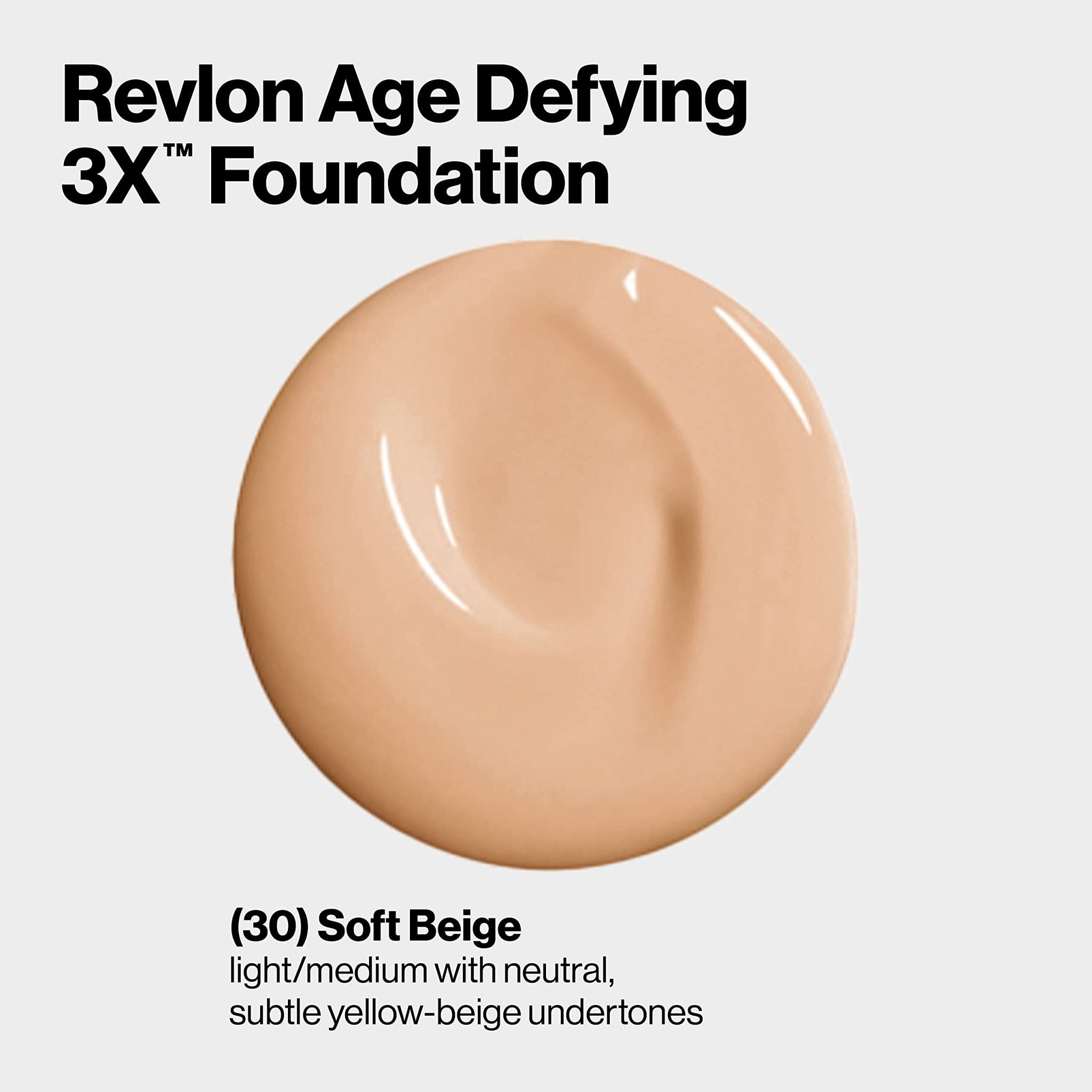 Revlon Age Defying 3X Liquid Foundation, Broad Spectrum SPF 20 - 30 mlRevlon309974531306FoundationFoundation