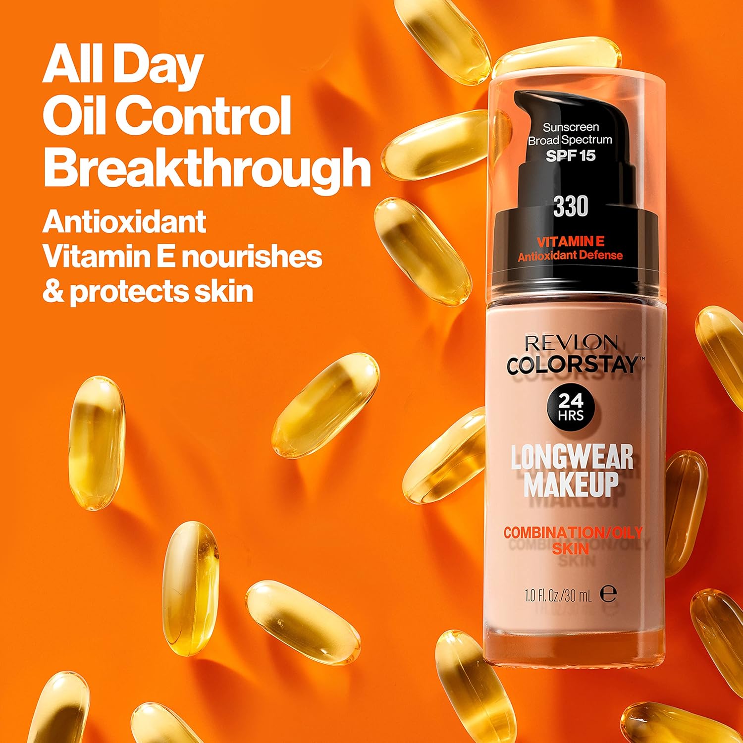 Revlon ColorStay longwear Makeup Liquid Foundation For Combination/oily Skin, SPF 15 - 30 mlRevlon309975410044FoundationFoundation