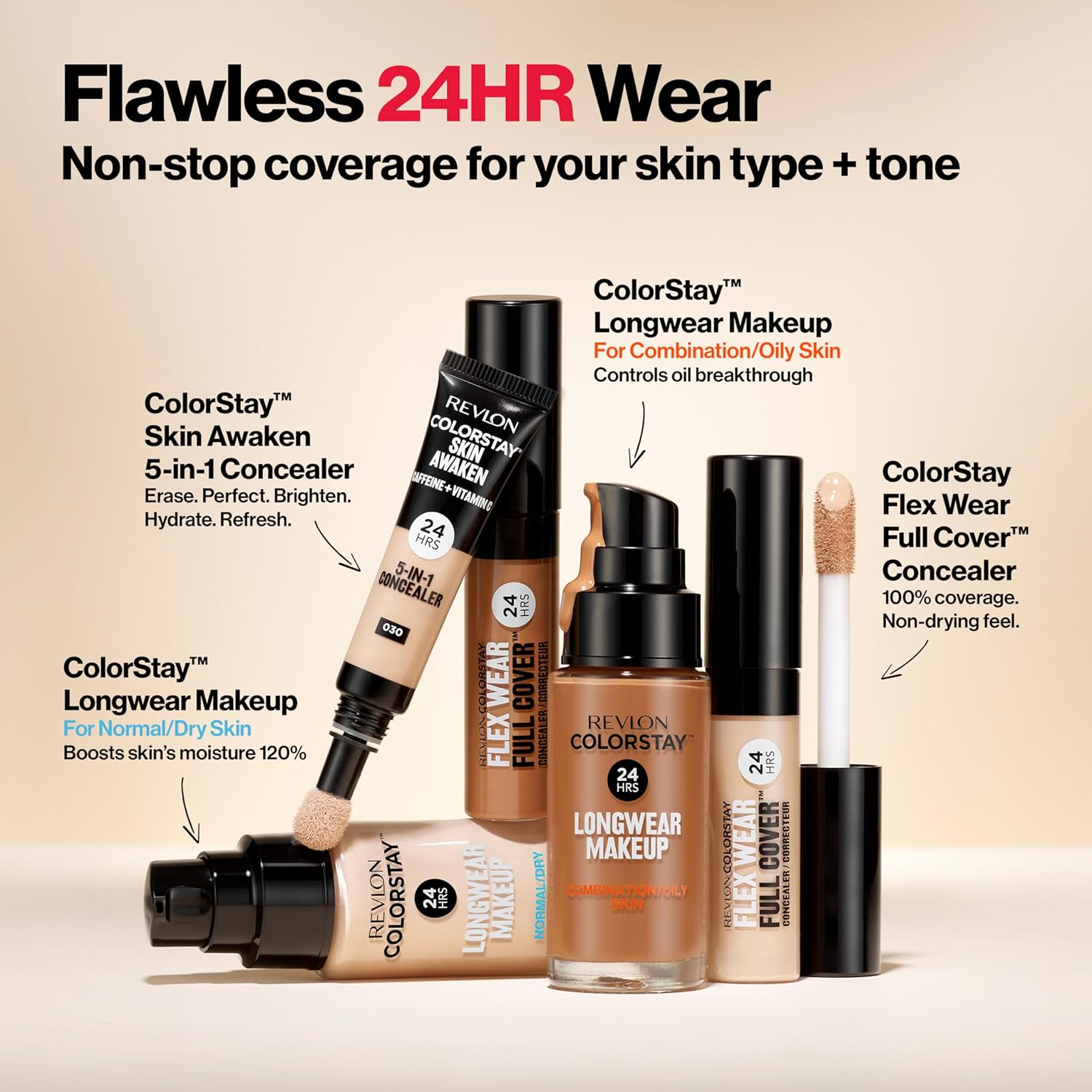 Revlon ColorStay longwear Makeup Liquid Foundation For Combination/oily Skin, SPF 15 - 30 mlRevlon309975410044FoundationFoundation