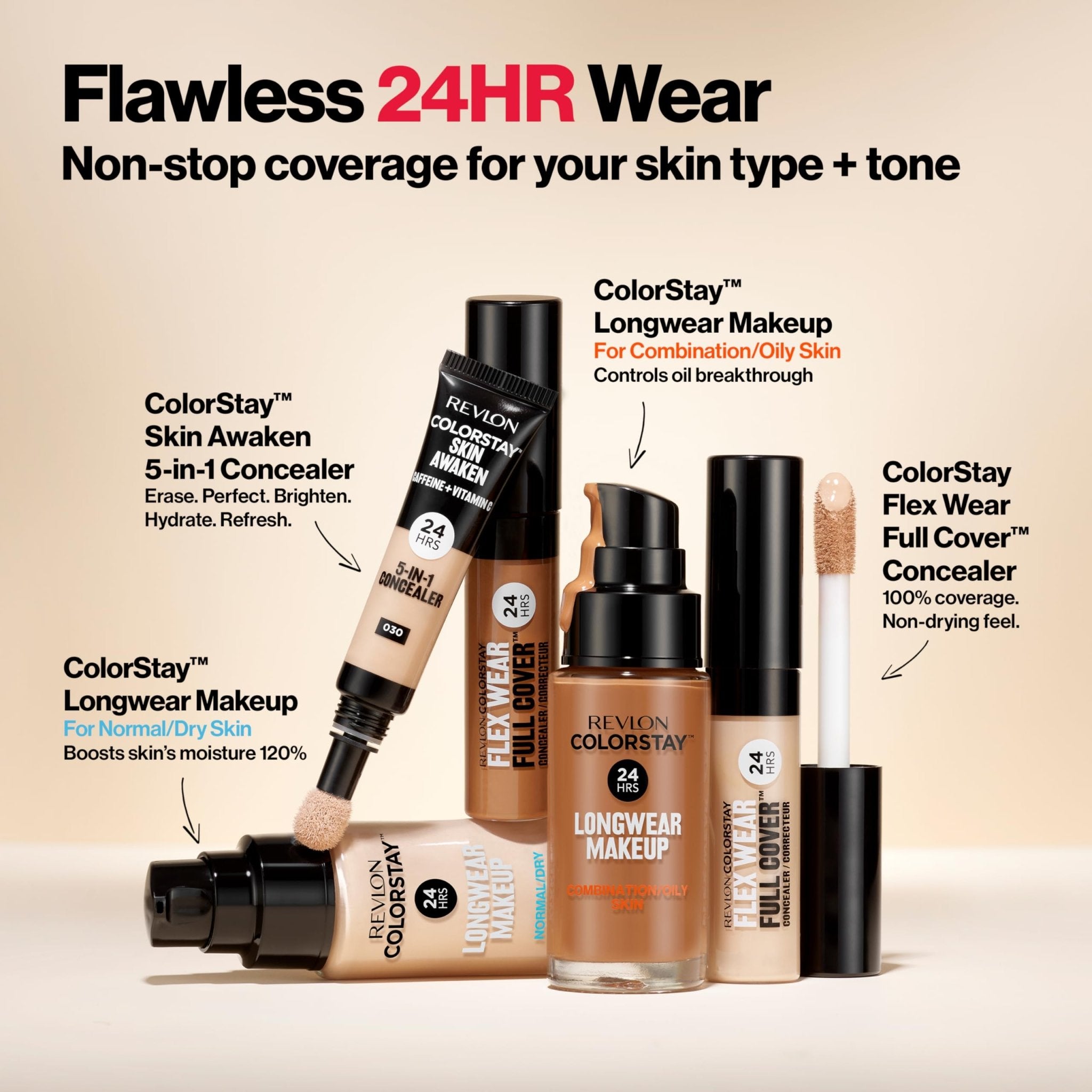 Revlon ColorStay longwear Makeup Liquid Foundation For Combination/oily Skin, SPF 15 - 30 mlRevlon309975410044FoundationFoundation