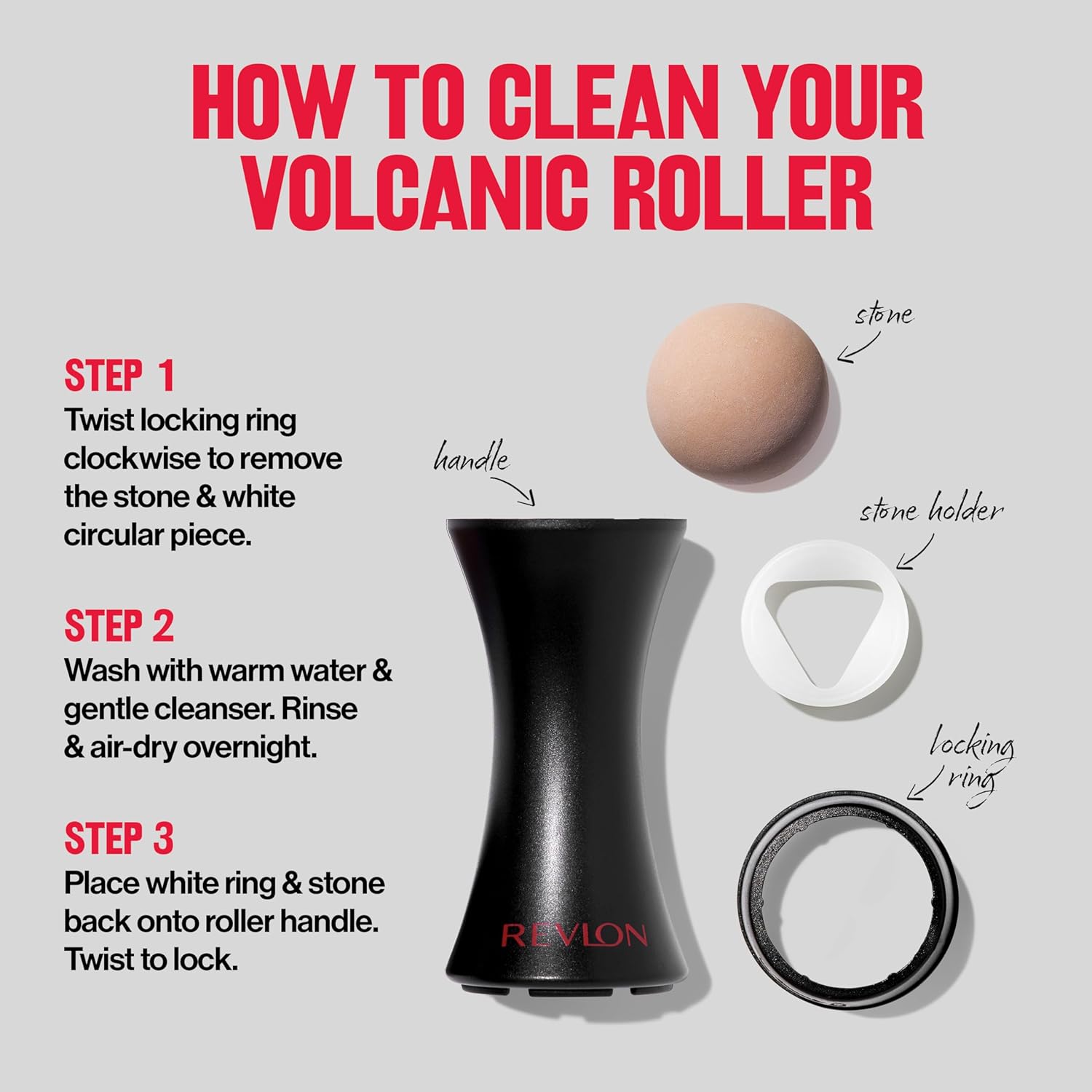 Revlon Oil Absorbing Volcanic Stone on the go Face Roller, Oily Skin Control For Face Makeup, Volcanic Reusable Facial Skincare ToolRevlon309970075583Face RollerFace Roller
