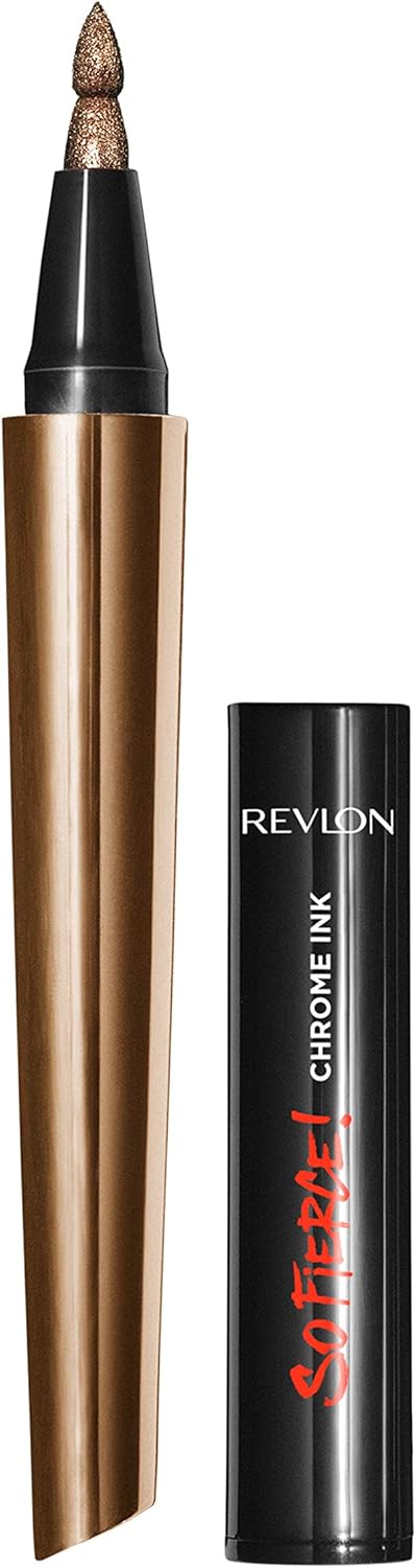 Revlon So Fierce Chrome Ink Liquid Eyeliner, Longlasting Bold Metallic Pen Liner with Dip Ink Cap for Pearl, Shimmer BlendRevlonB08MRW5T63EyelinerEyeliner