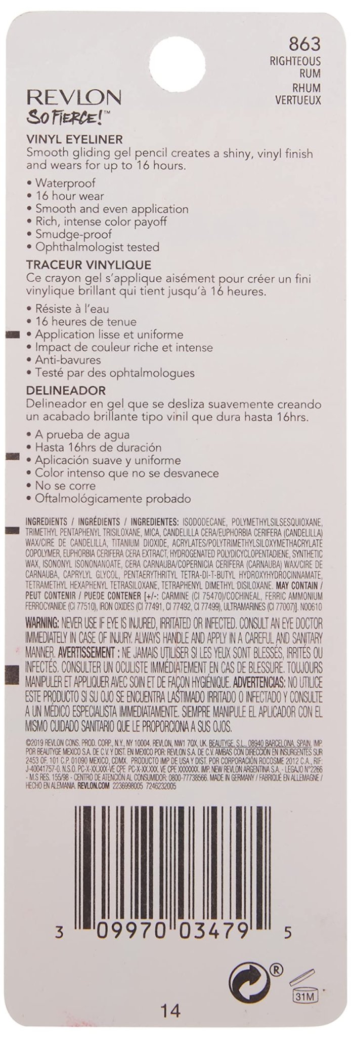 Revlon So Fierce Vinyl EyelinerRevlon309970034757EyelinerEyeliner