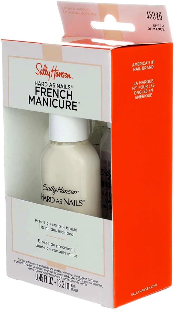 Sally Hansen Hard As Nails French Manicure, Pack of 3 White Tip, Sheer Color and Top Coat - Sheer RomanceSally Hansen074170453263Nail TreatmentsNail Treatments