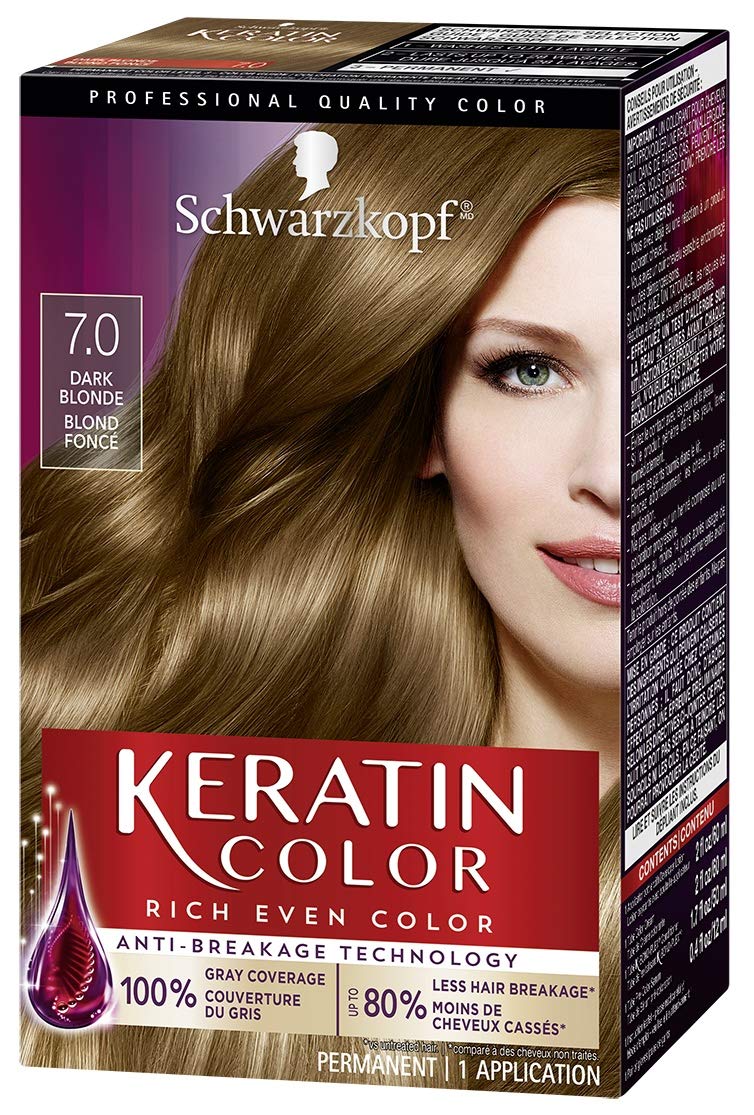 Schwarzkopf Keratin Color Rich Even Permanent Hair Color Cream - 7.0 Dark BlondeSchwarzkopf017000207889Hair ColorHair Color