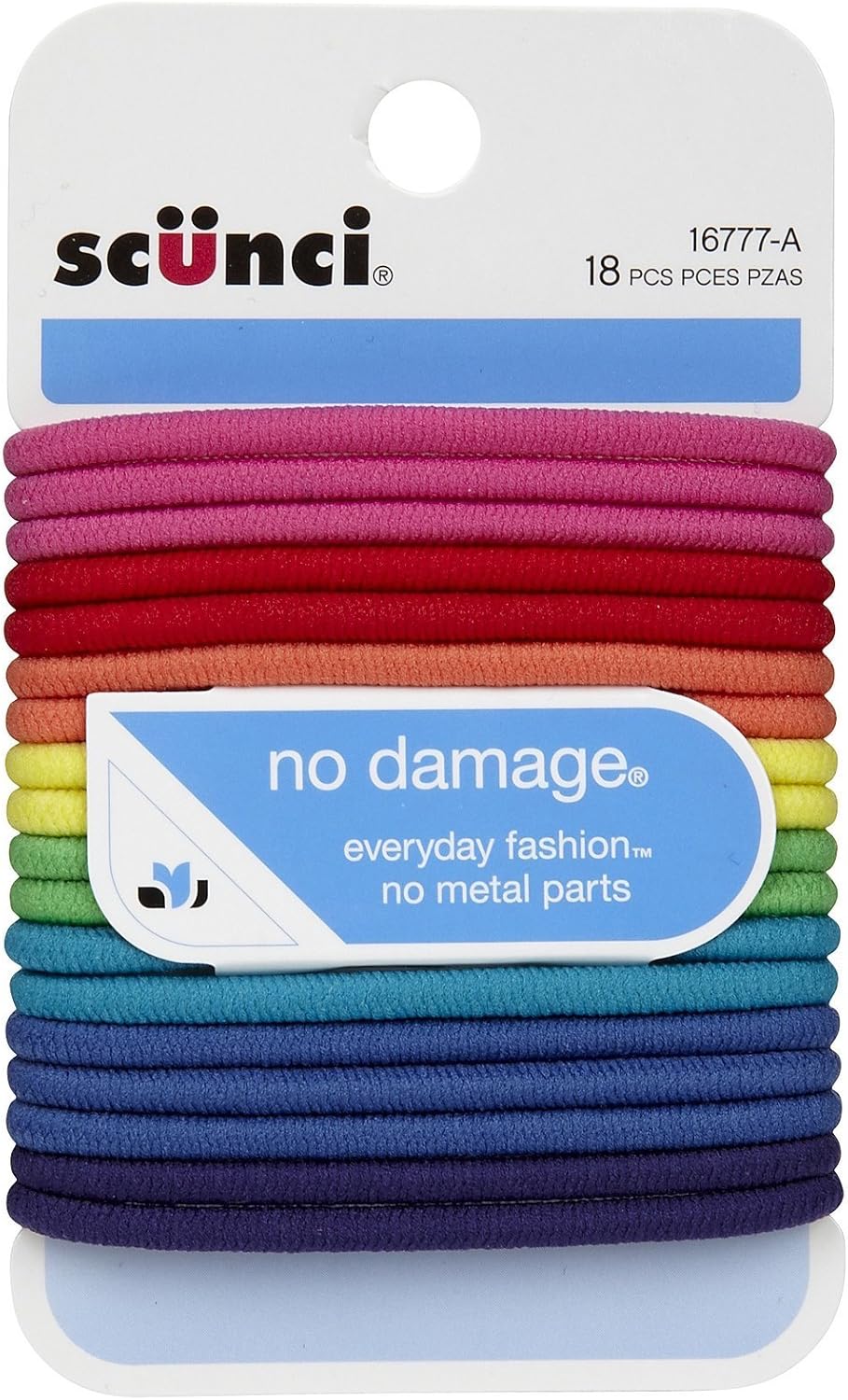 Scunci Comfortable Elastics for All Day Medium Hold Black Hosiery Hair Tie - No Damage®Scunci043194167777Hair TieHair Tie
