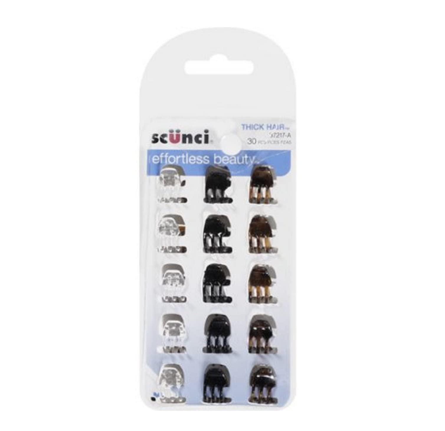 Scunci Mini Jaw Clip, Thick Hair - 1 cm, 30 PcsScunci043194372171Hair ClipHair Clip