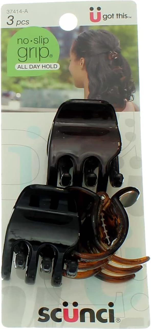 Scunci No - Slip Grip Large Claw Clip - 3 pkScunci043194374144Hair ClipHair Clip