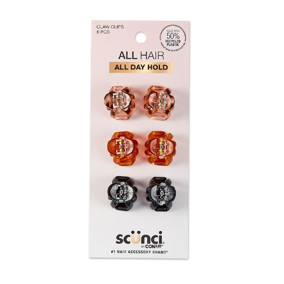 Scunci No - Slip Grip® Mini Octopus Claw Hair Clips 6pkScunciB001QX108QHair ClipHair Clip
