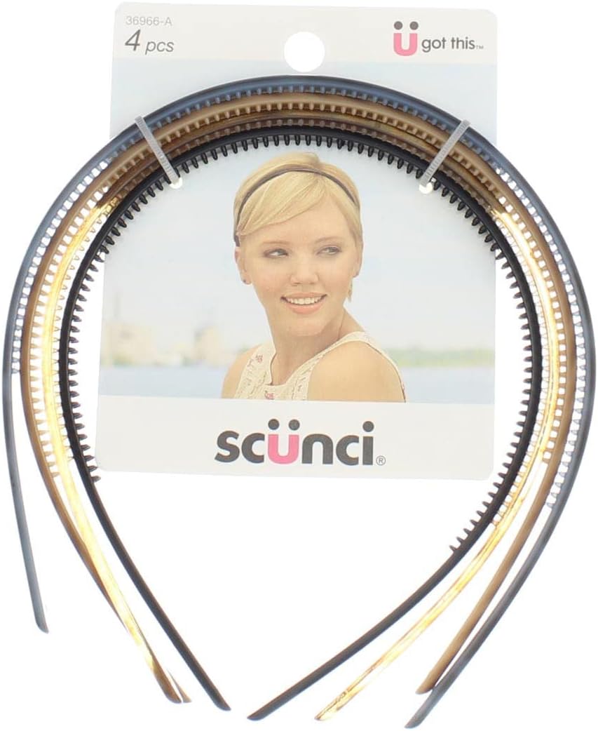 Scunci NO slip Hairband Thin, All Day Hold - MulticolorScunci043194369669HairbandHairband