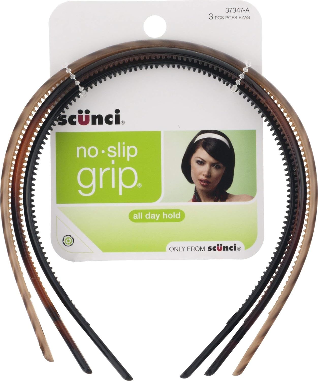 Scunci NO slip Hairband Thin, All Day Hold - MulticolorScunci043194373475HairbandHairband