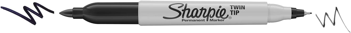 Sharpie Two Tips Fine and Ultra Fine Point All Surface Permanent Markers - Black, 1 ctSharpie999994024751Permanent MarkerPermanent Marker