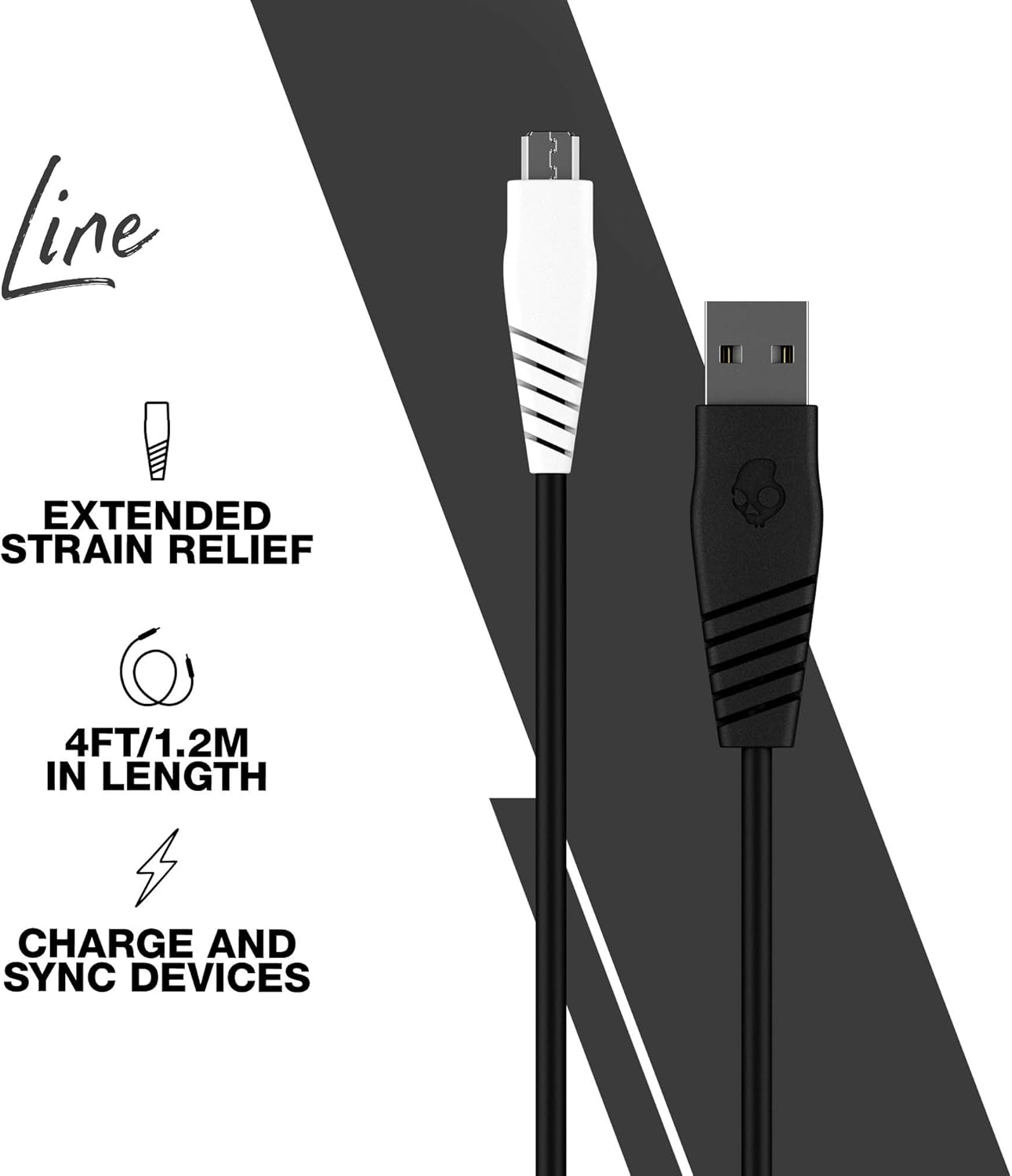 Skullcandy Line Charger Cable, Fast Charging - 4 ftSkullcandy878615095793USB CablesUSB Cables