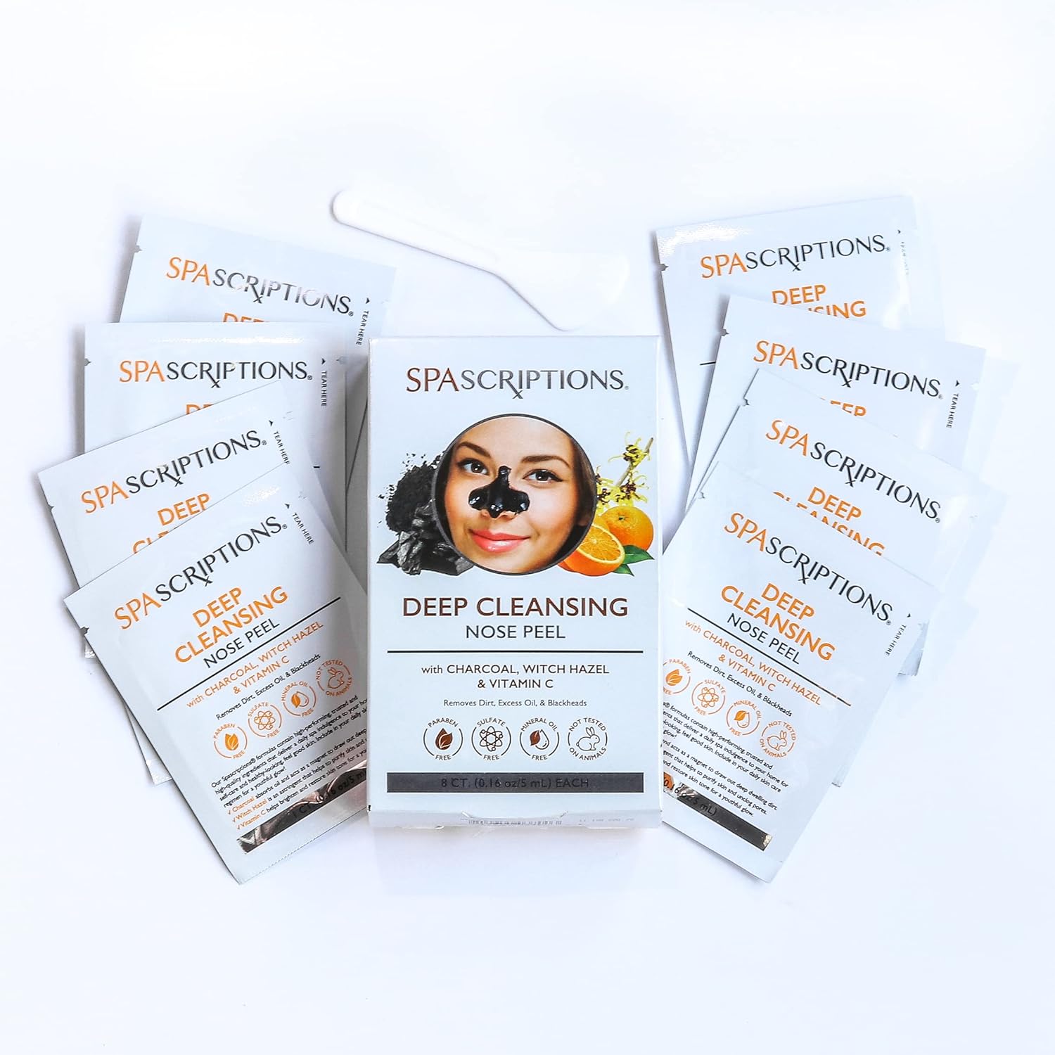 SpaScriptions Deep Cleansing Nose Peel, Applicator included - 8 ctSpaScriptions814655037003Nose PeelNose Peel