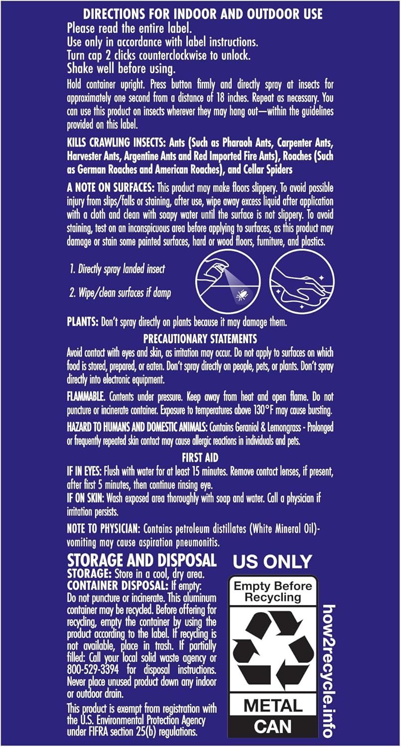 Stem Kills Ants, Roaches And Spiders, Plant - Based Active Ingredient Bug Spray - 283 gStem046500032820Bug sprayBug spray