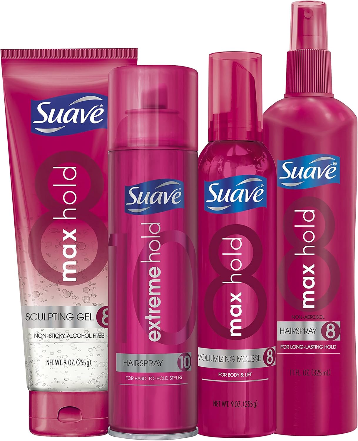 Suave Max Hold Unscented Hairspray For Long Lasting Hold, 8 - 312 gSuave883438822730Hair SprayHair Spray