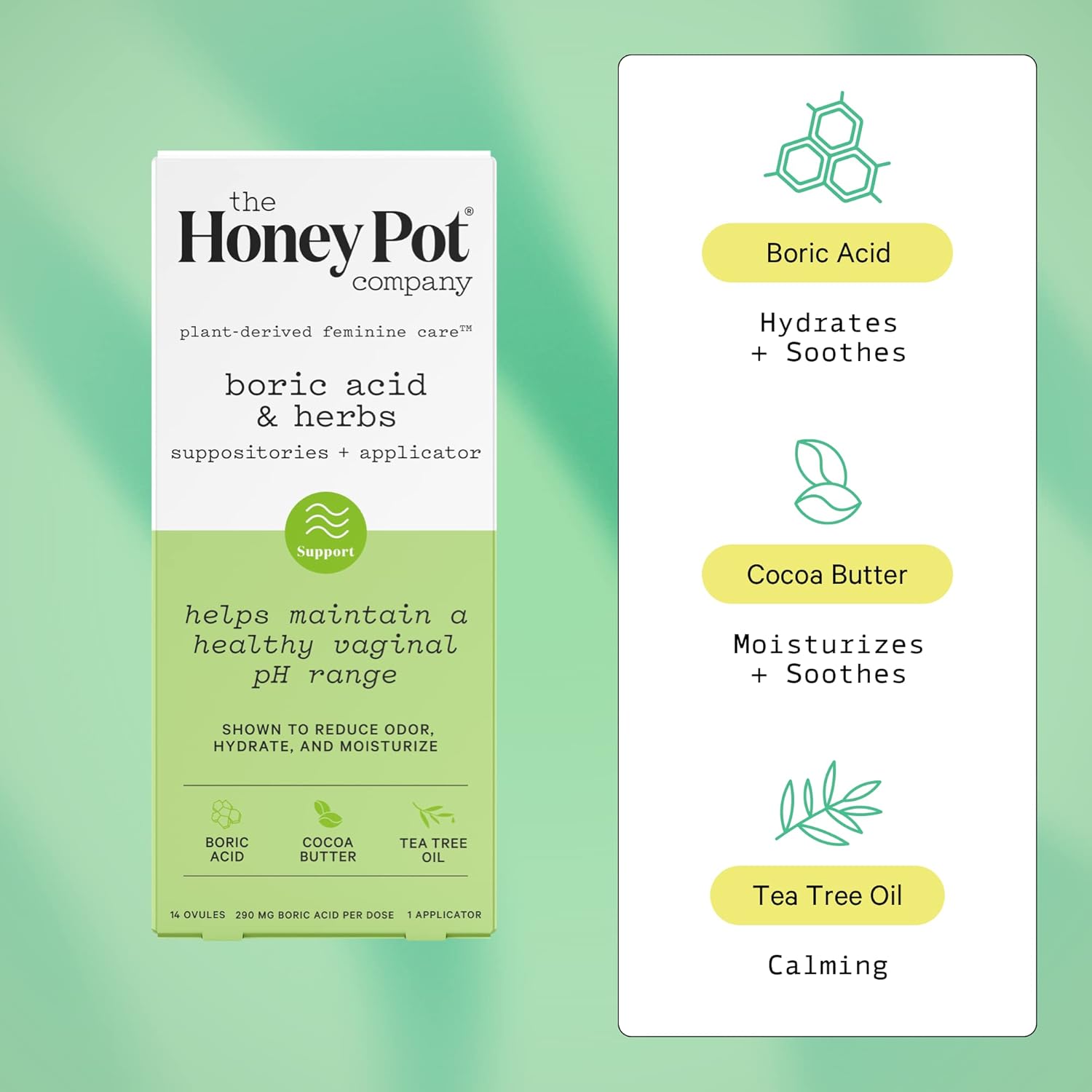 The Honey Pot Company Plant Derived Feminine Care Suppositories - 14ctThe Honey Pot Company851669008582Feminine CareFeminine Care