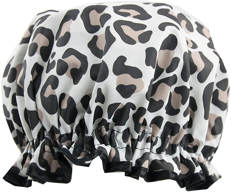 The Vintage Cosmetic Company Reusable Shower Cap for Women - Leopard Print DesignThe Vintage Cosmetic Company5060626691148Shower CapShower Cap