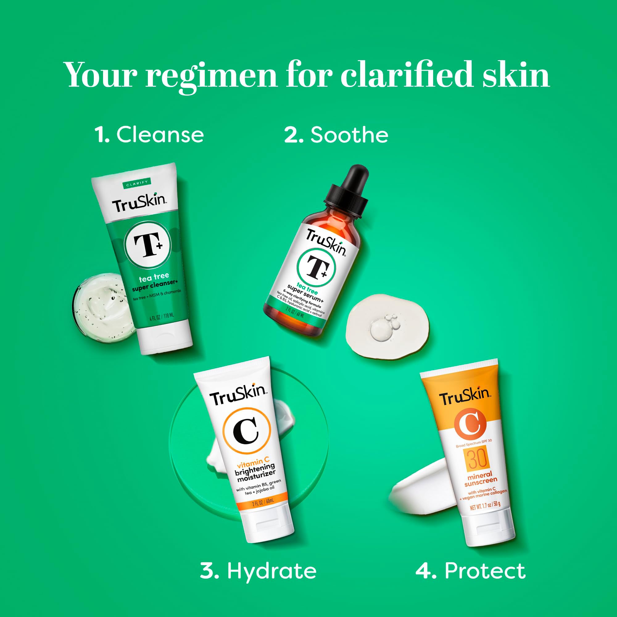 TruSkin Tea Tree Super Serum, Age - Defying formula for acne - prone skin and Blemish - Free, Soft, Radiant, Youthful Skin - 30 mlTruSkin0850001641272Face SerumFace Serum