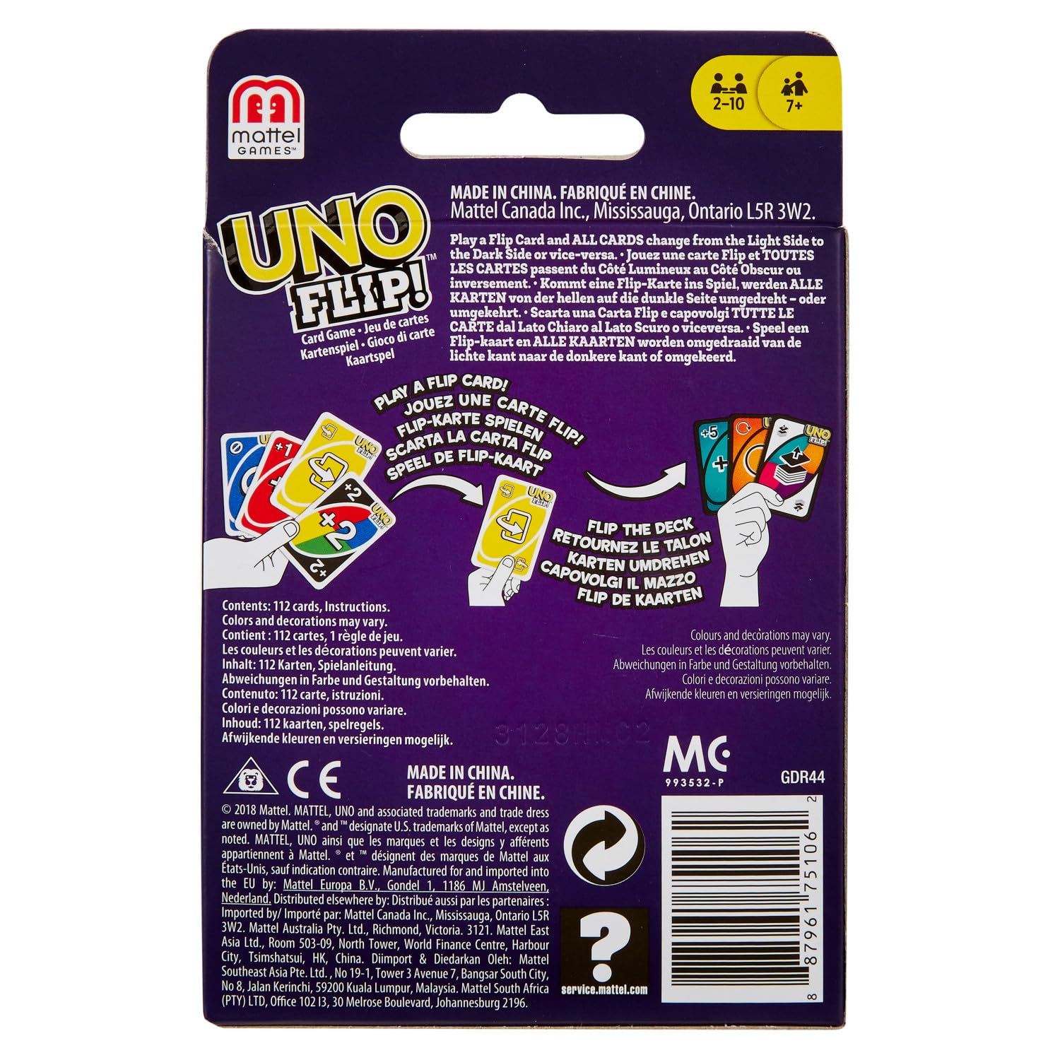 UNO FLIP! Card Game with Double - Sided Card Deck for Families & Game NightsMattel Games887961841121Card GamesCard Games